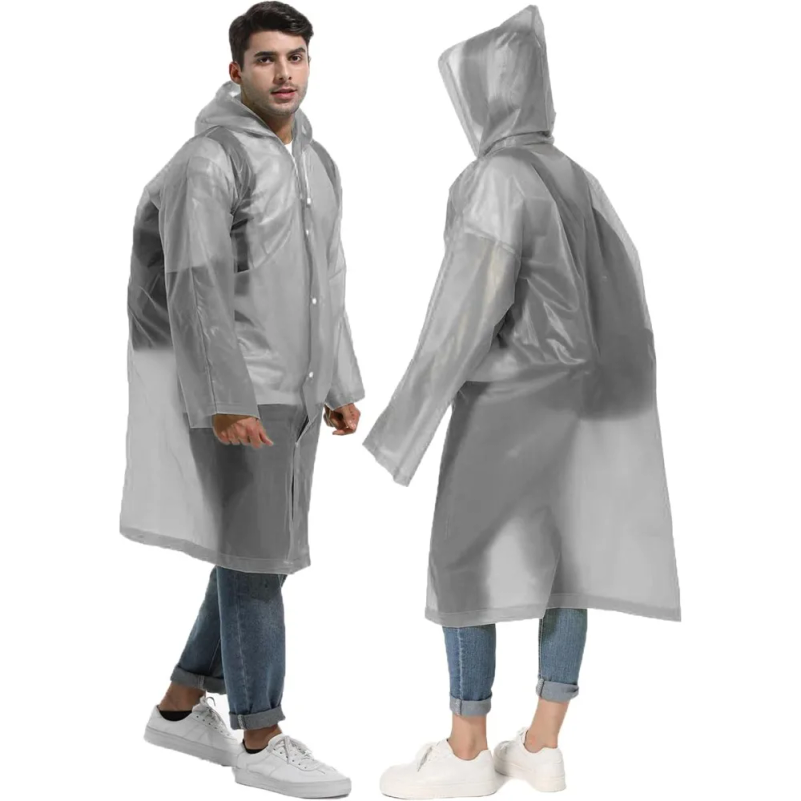 Emergency Poncho Rain - Capas de Chuva Reutilizáveis para Adultos,