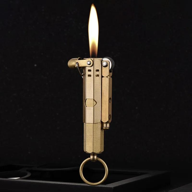 Fire Starting Kit - Novo Isqueiro Retrô de Cobre Puro,