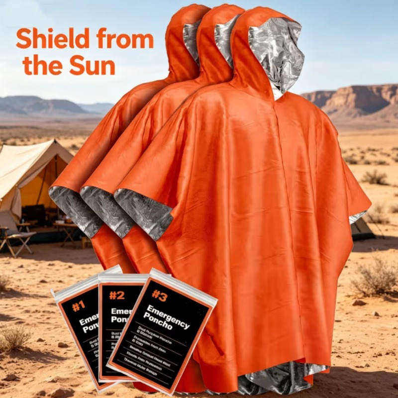 Capa de chuva multifuncional p - Emergency Poncho Rain avaliação e preço
